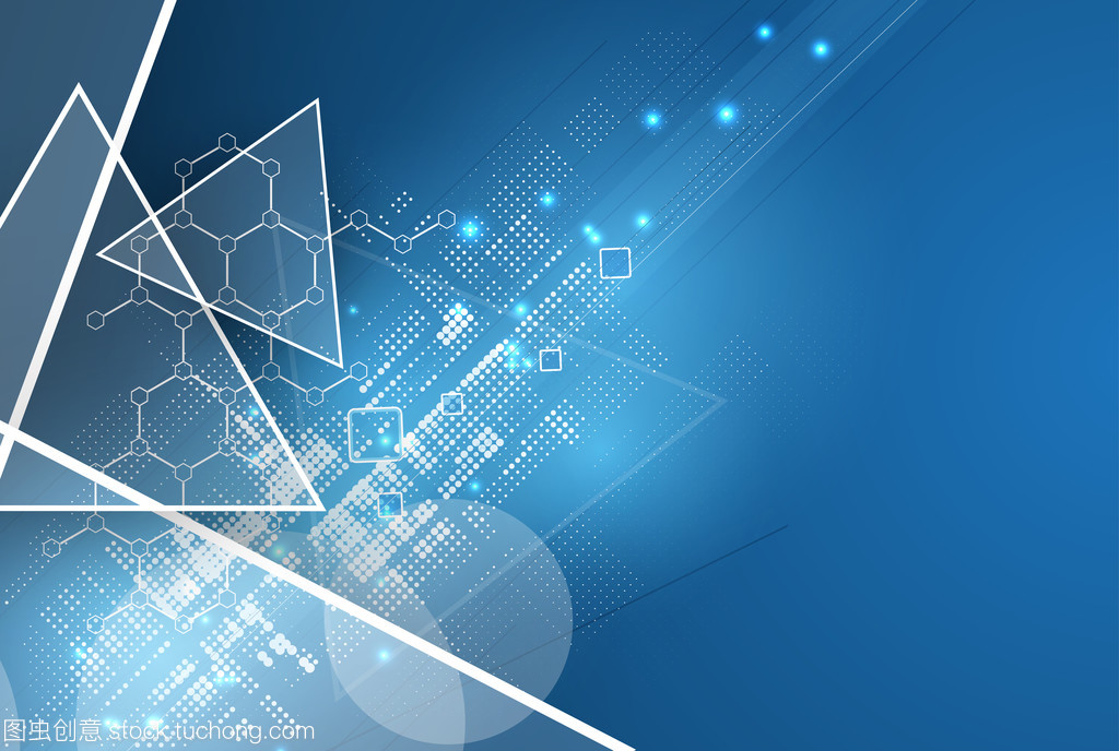 未來的技術風格。優雅商務科技演示文稿背景